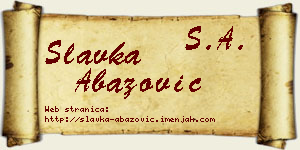 Slavka Abazović vizit kartica
